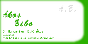 akos bibo business card