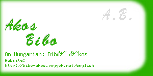 akos bibo business card